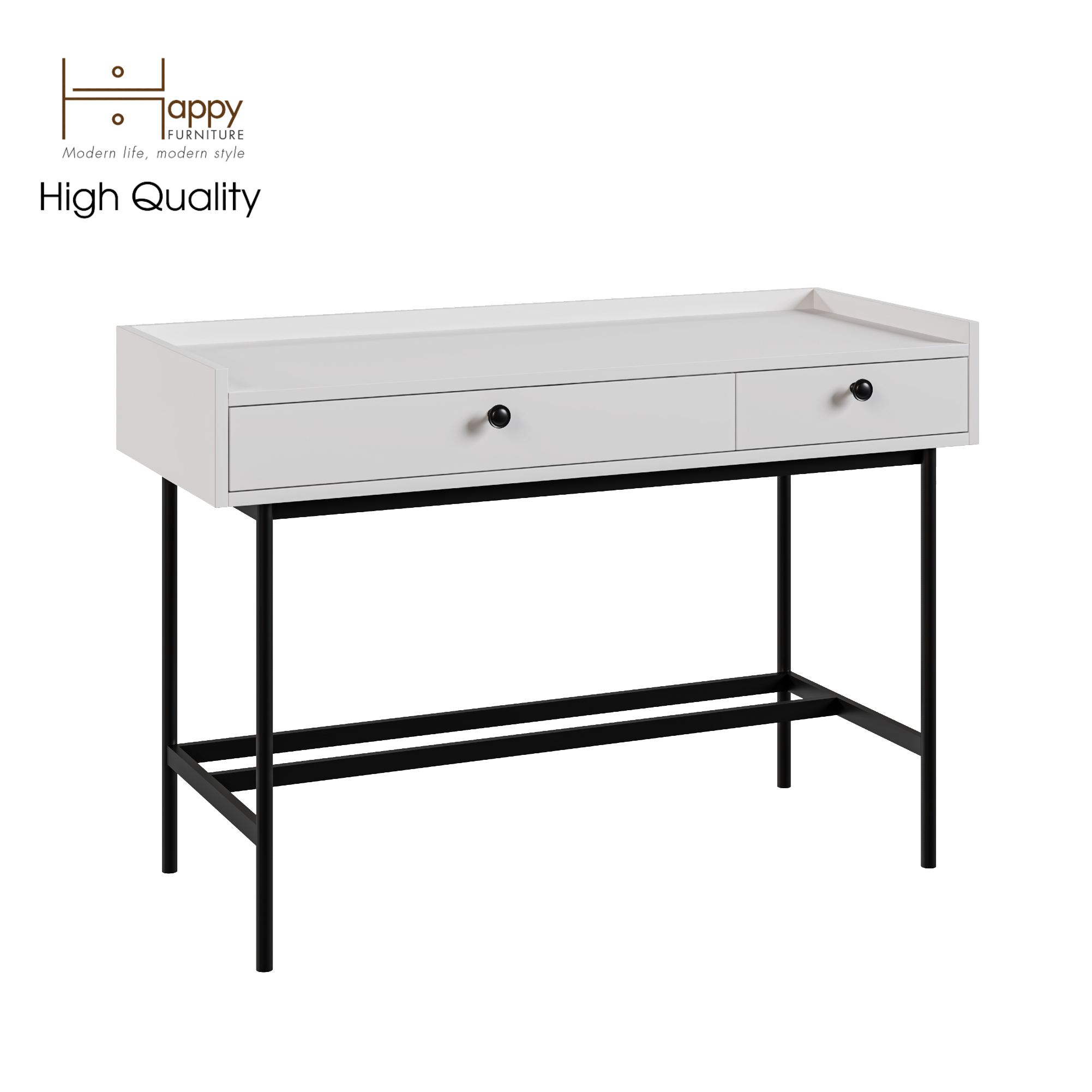 [Happy Home Furniture] KINA , Bàn trang điểm 2 ngăn - chân sắt , 110cm x 45cm x 75cm ( DxRxC), BAN_040