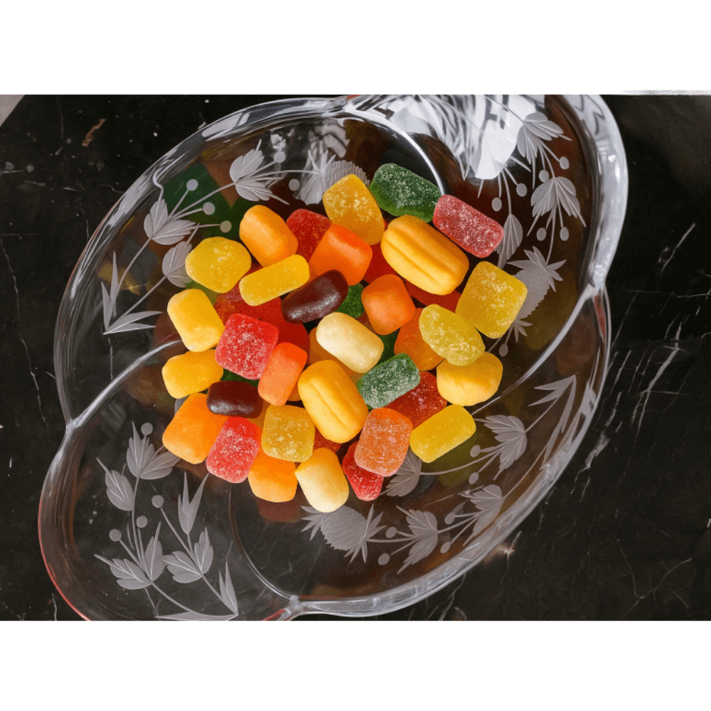 Đĩa 4 múi mài dâu 33cm Crystal Bohemia hàng chính Hãng