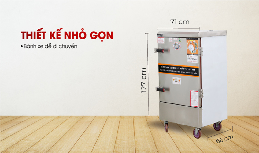 Tủ Hấp Giò Chả,Thực Phẩm 48 Kg/Mẻ Dùng Điện 8 Khay Inox 304 Việt Nam NEWSUN, Năng Suất Cao - Hàng Chính Hãng