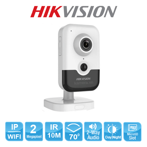 Camera wifi Hikvison Cube DS-2CD2421G0-IW H265+ đàm thoại 2 chiều - Hàng chính hãng