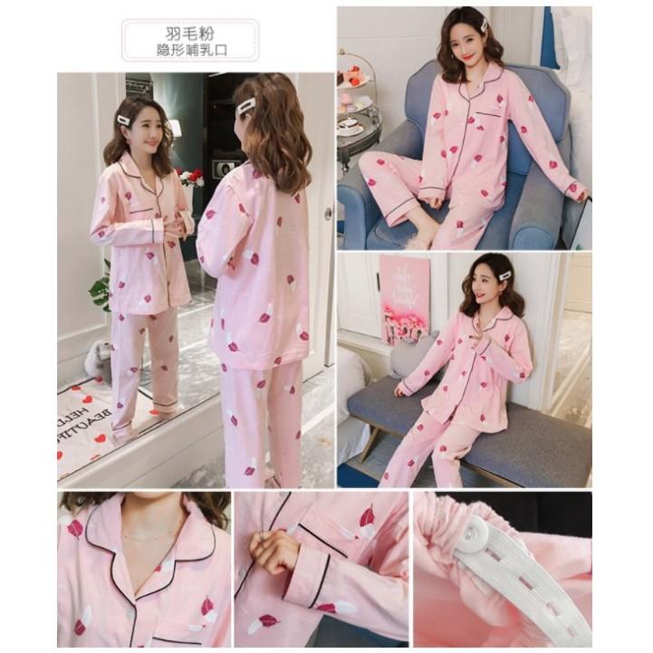 Bộ đồ pijama bầu và sau sinh cho con bú