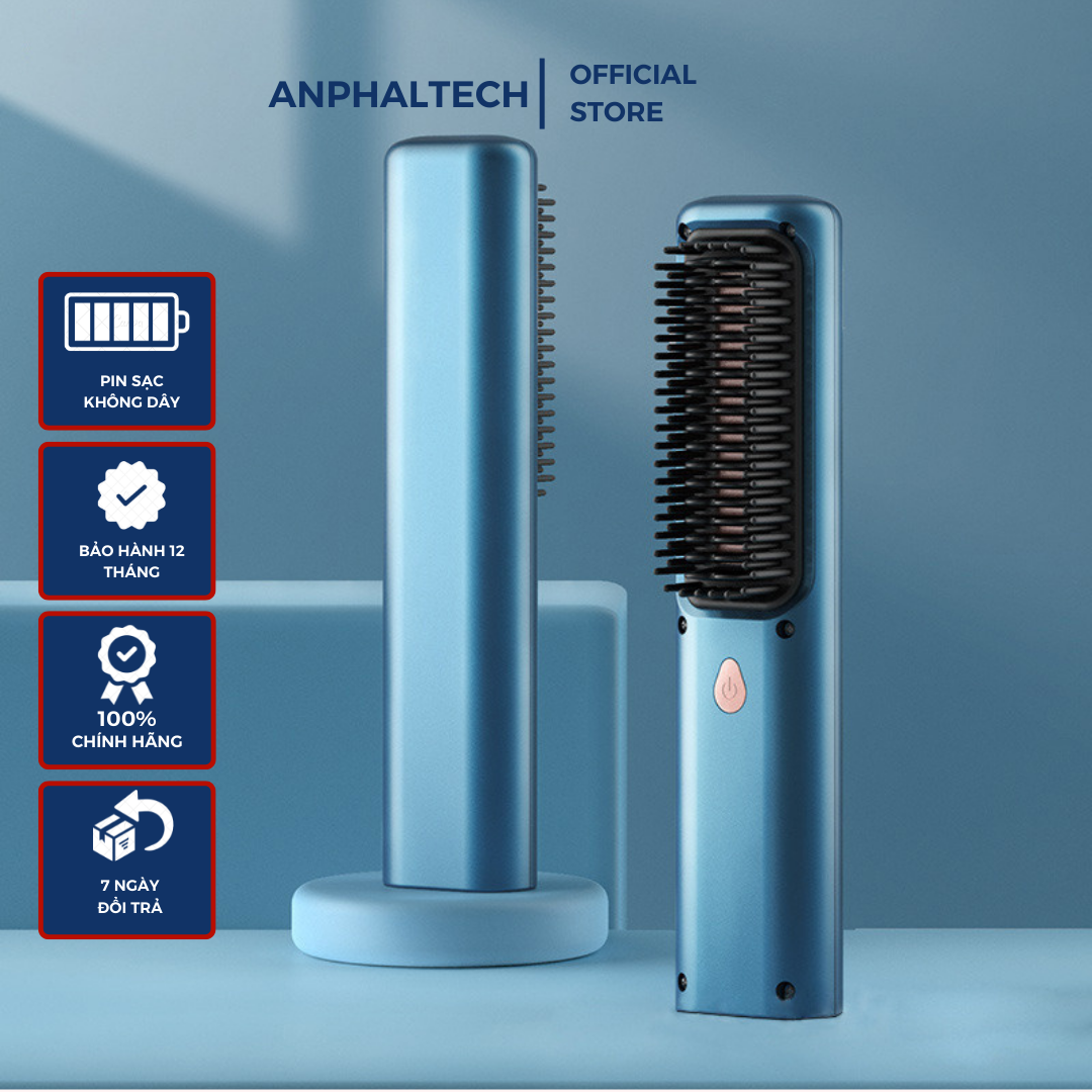 Lược Điện Chải Thẳng Tóc HuiHao Không Dây Đa Chức Năng