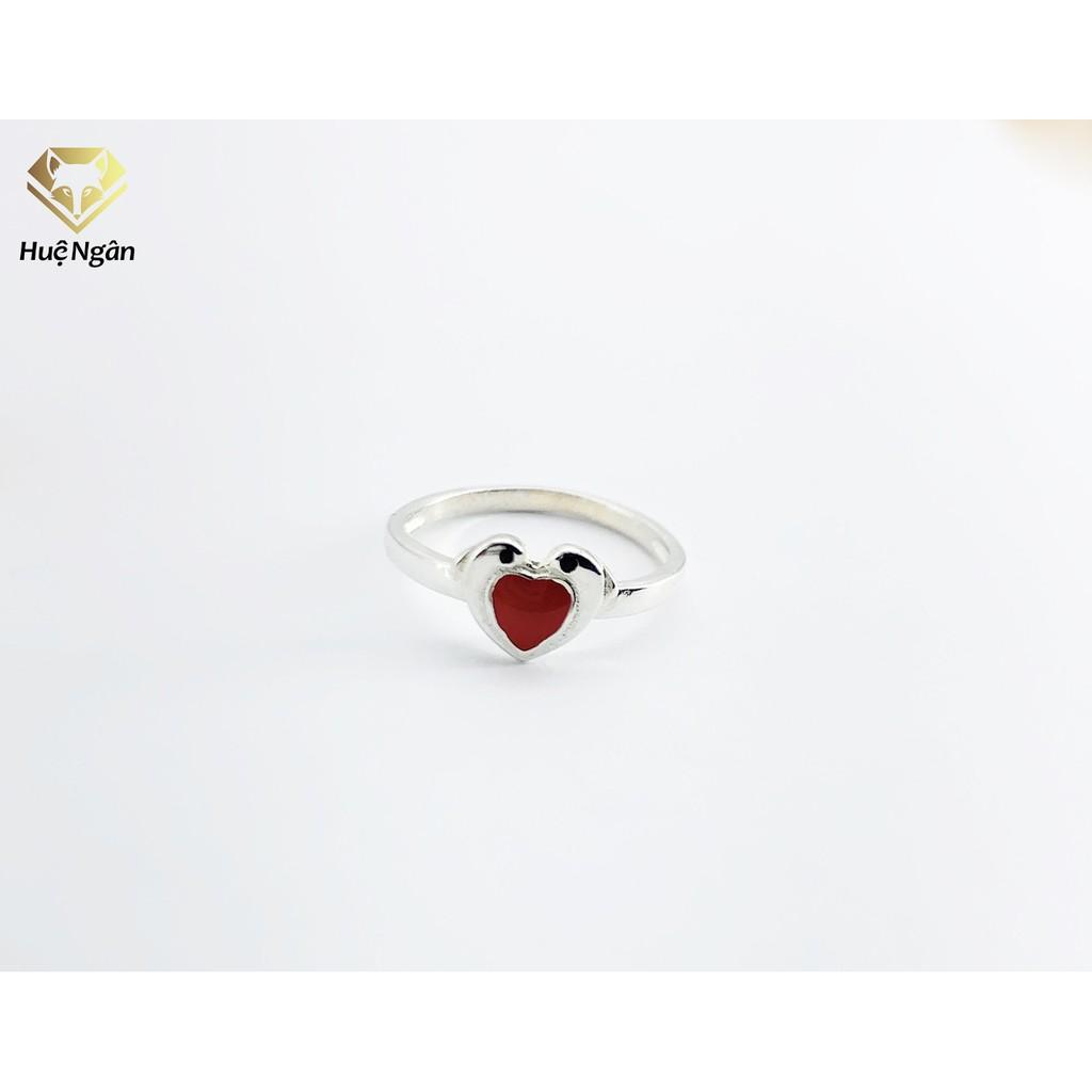 Nhẫn bạc Ý 925 Huệ Ngân - Trái Tim Xinh Xắn RYR140026