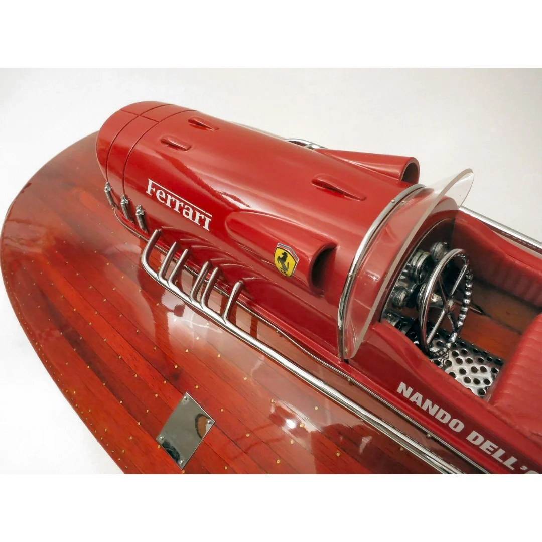 Mô hình cano FERRARI cao cấp, mô hình thuyền gỗ tự nhiên sang trọng lắp ráp sẵn 1st FURNITURE