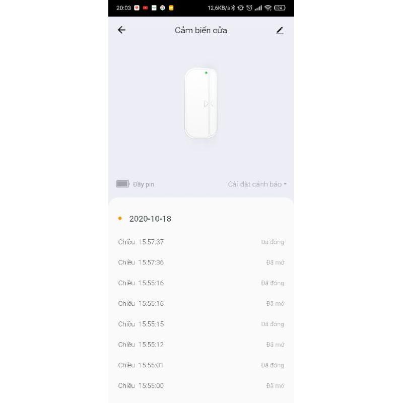 Cảm biến cửa Tuya Zigbee 4 trạng thái