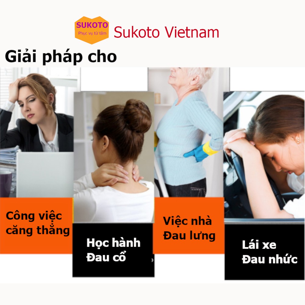 Máy Đấm Bóp Chườm Nhiệt Cao Cấp - Quà Tặng Mẹ, Sinh Nhật Bố, Ông, Bà - Đai Massage Cổ Vai Gáy