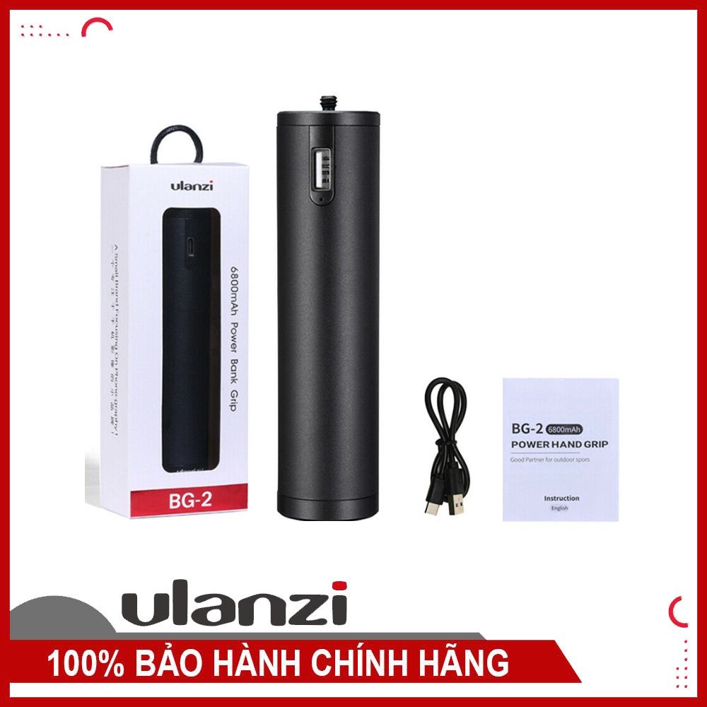 ULANZI BG-2 - HÀNG CHÍNH HÃNG - Báng cầm tay tích hợp pin 6800mAh có thể sạc lại