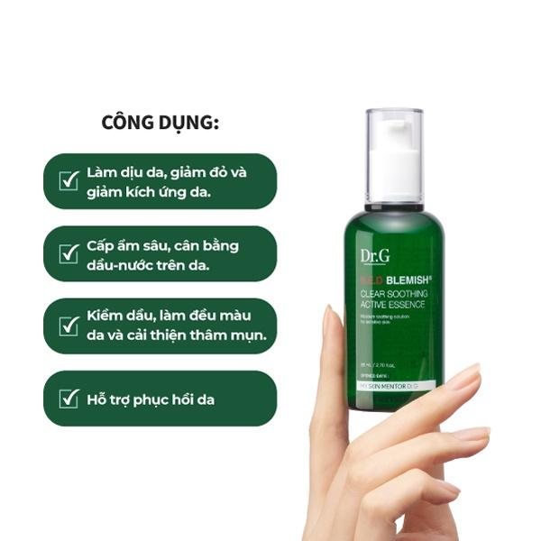 Dr.G Tinh chất làm dịu, phục hồi da và làm đều màu da R.E.D Blemish Clear Soothing Active Essence 80ml