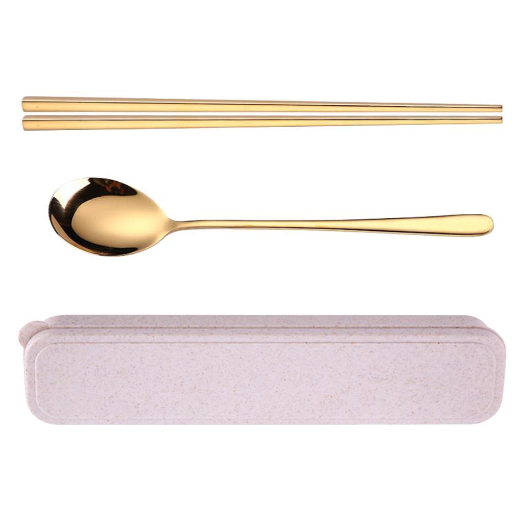 Travel Flatware with Case Camping Lunch