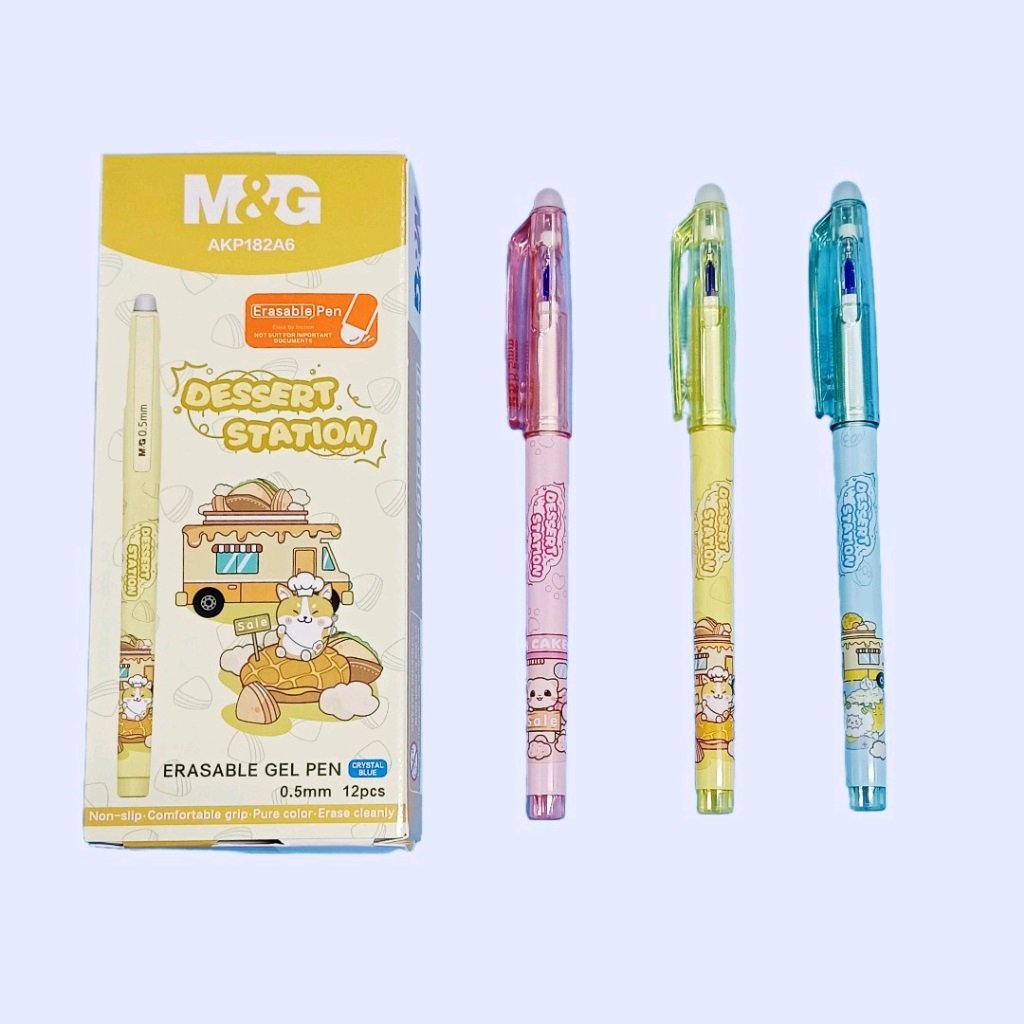 Combo 5 Bút gel xóa được M&amp;G AKP182A6 nét 0.5mm - Mực đen