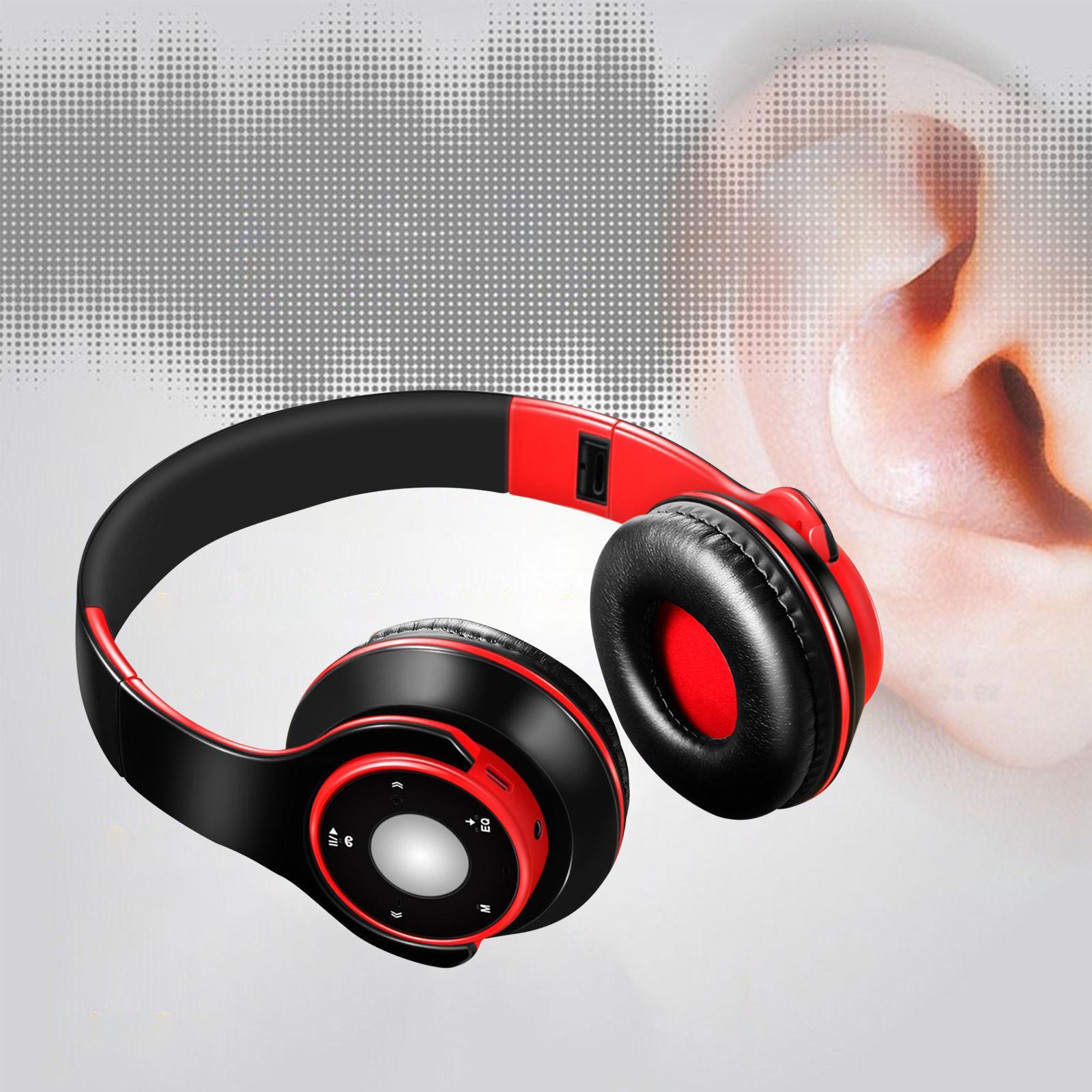 Bluetooth Headsets Foldable Built-in Mic 3.5mm Headphones for iOS and Android Boys