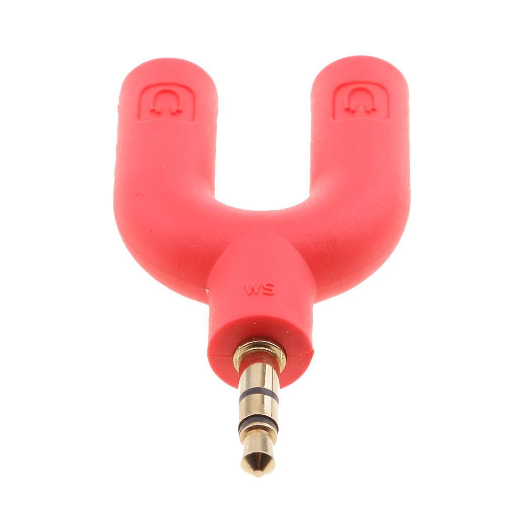 Audio Splitter , 3.5mm Male to 2 Female Socket Adapter, Stereo Cable