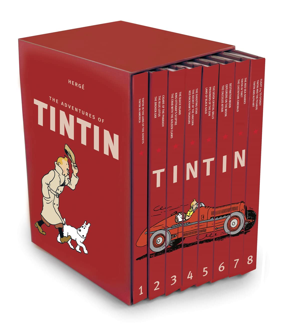 Tintin 8q nhập màu bìa cứng boxset