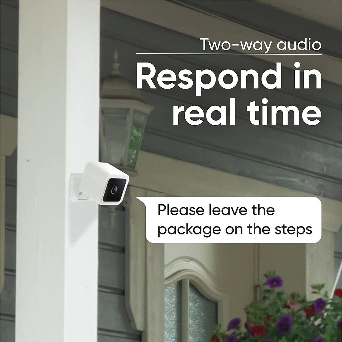 Wyze Cam V3 với tầm nhìn ban đêm màu, máy quay video trong nhà/ngoài trời 1080p không dây, hoạt động với Alexa, Google Assistant Color: Black