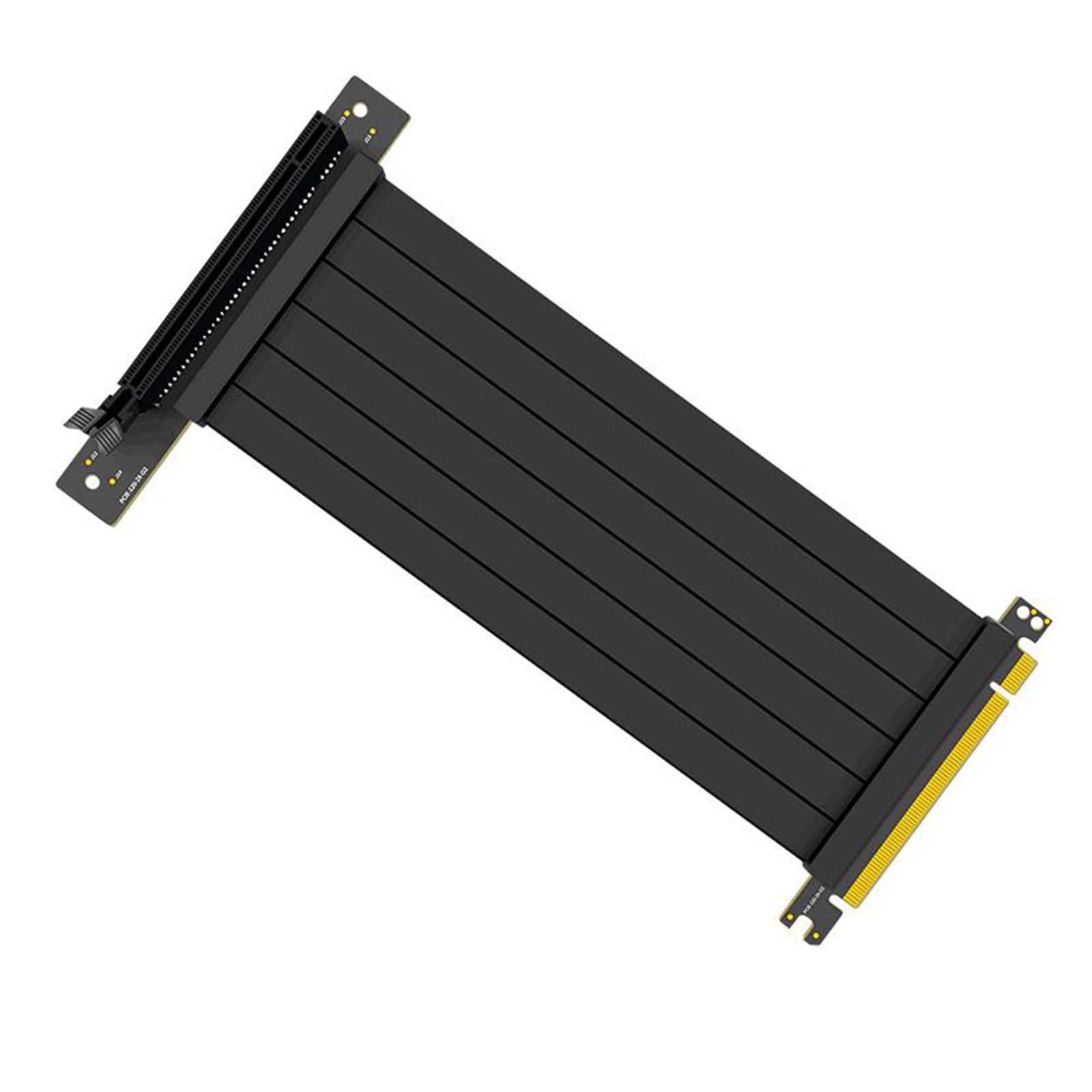 90 Degree Full 3.0 PCIE X16 Riser Cable PCIE Extender for GPU Vertical 20cm