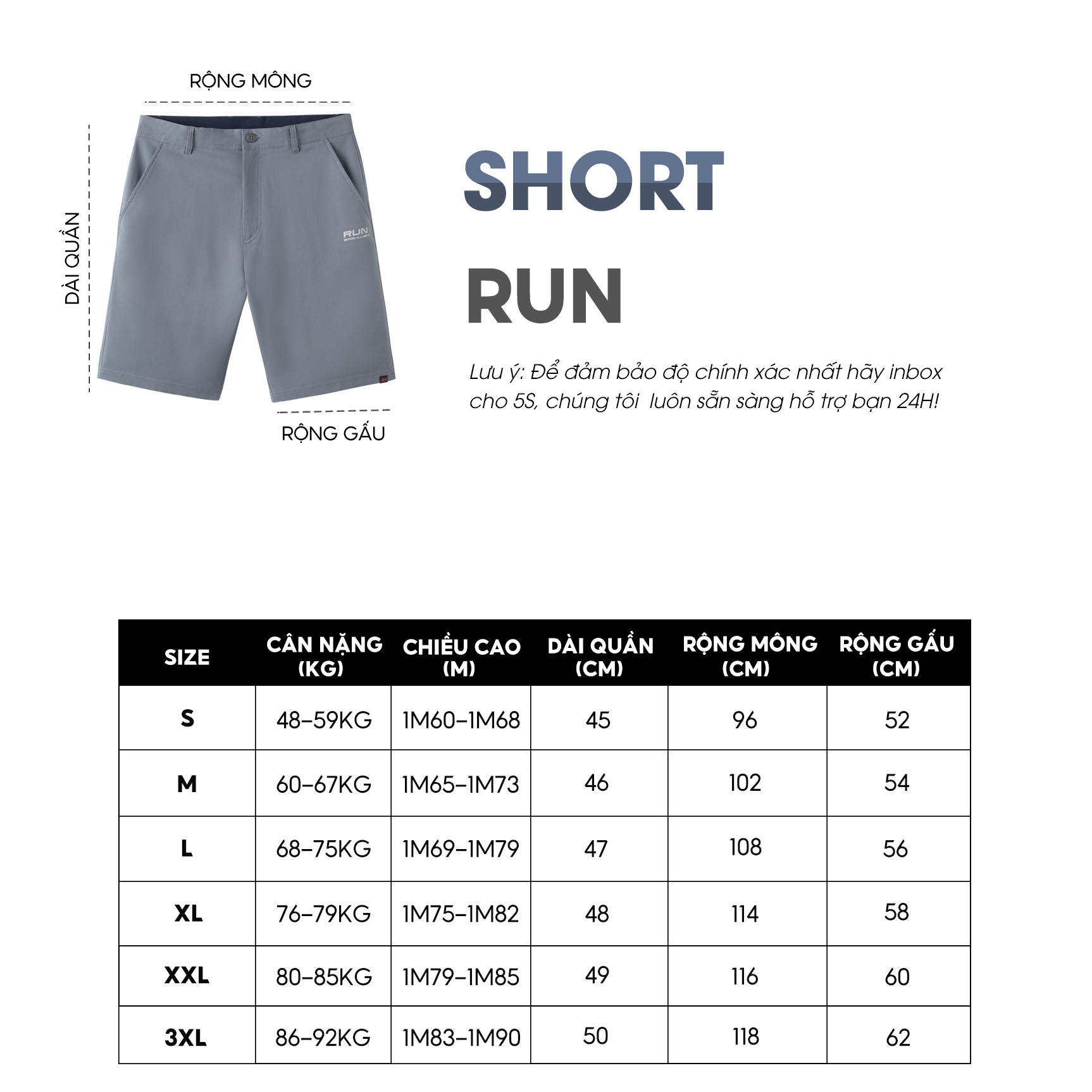 Quần Short Thể Thao Nam 5S RUN, Chất Liệu Mềm Mại, Thoáng Khí, Thiết Kế Khỏe Khoắn, Năng Động (QST23003)