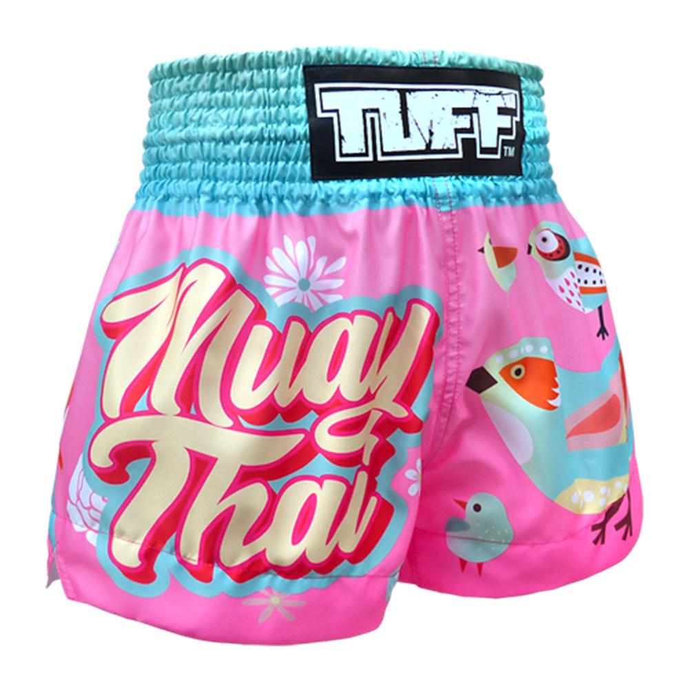 Quần Tuff Muay Thai Pink Pastel Birds Pattern