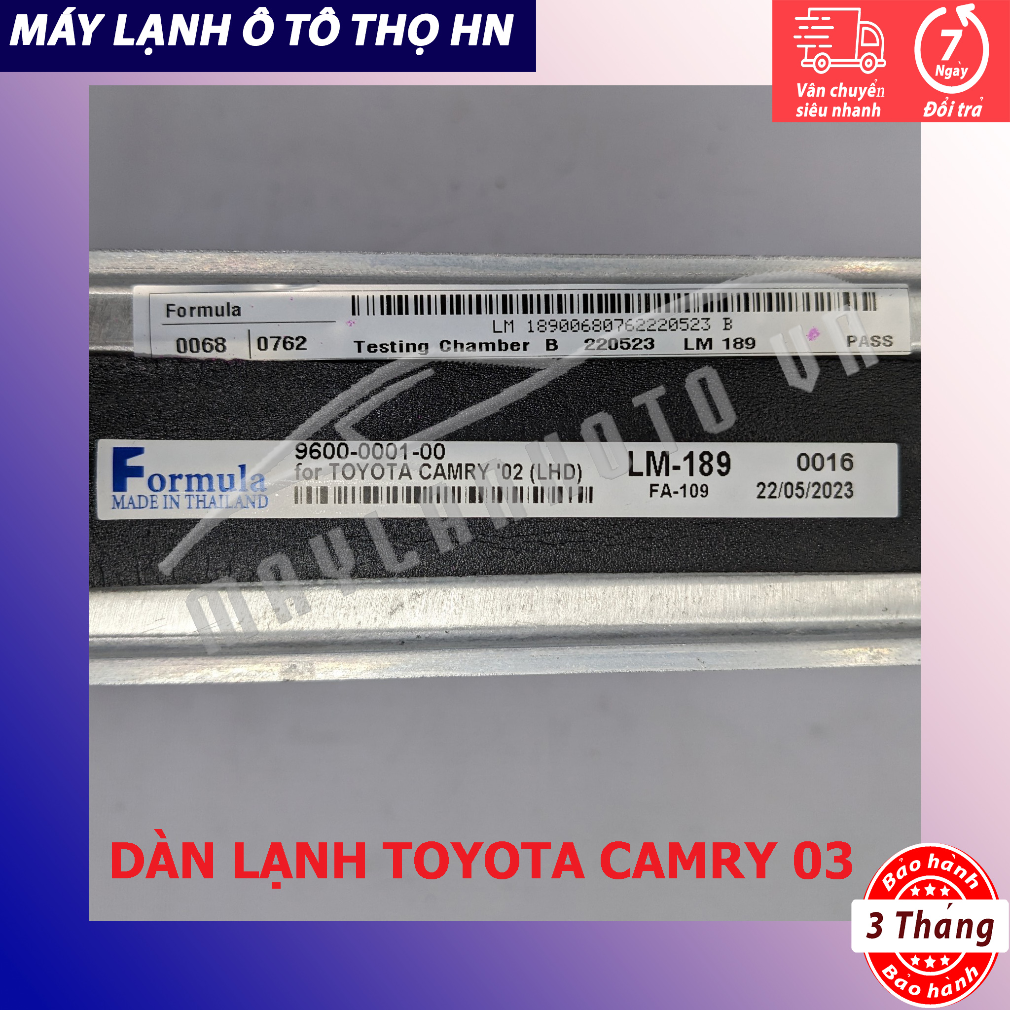 Dàn  lạnh Toyota Camry 2.4 3.0 2000 2001 2002 2003 2004 2005 2006 Hàng xịn Thái Lan 00 01 02 03 04 05 06