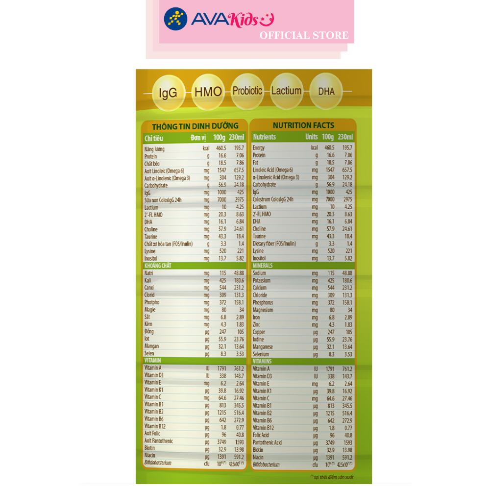 Sữa bột ColosBaby Bio Gold 1+ (sữa non) hương vani 800g (1 - 2 tuổi)