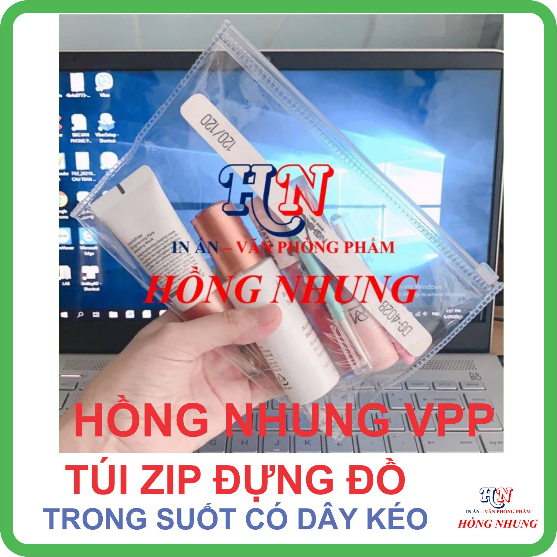 Túi Zip Đựng Đồ Có dây kéo - Trong Suốt Nhựa Dẻo PE Bền Chắc Chắn