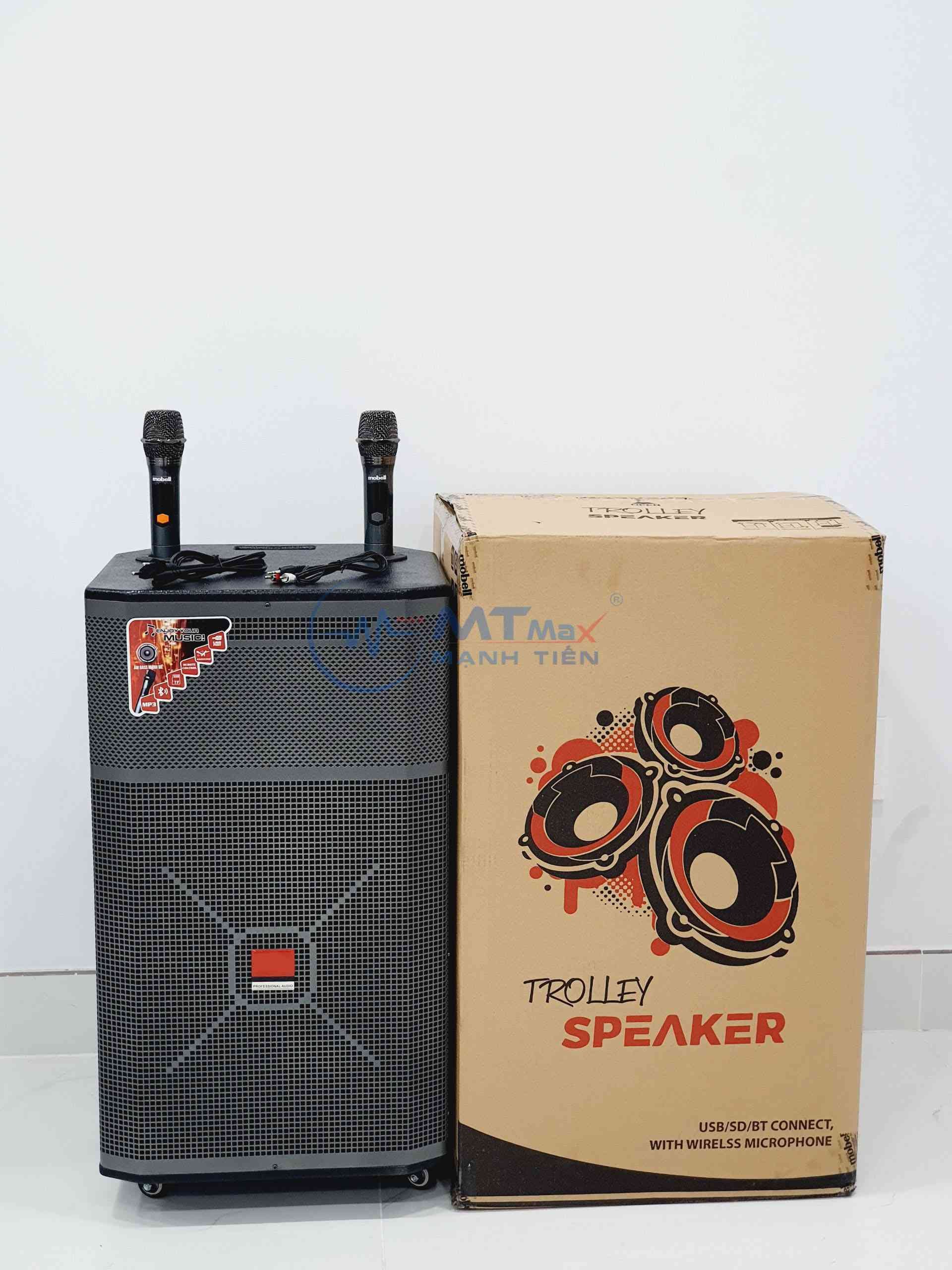 Loa kéo MTMAX BK99 Plus công suất lớn 600w tặng kèm 2 micro 2 đường tiếng bao gồm 1 loa Bass, 1 loa Treble kết nối bluetooth usb aux bông sen