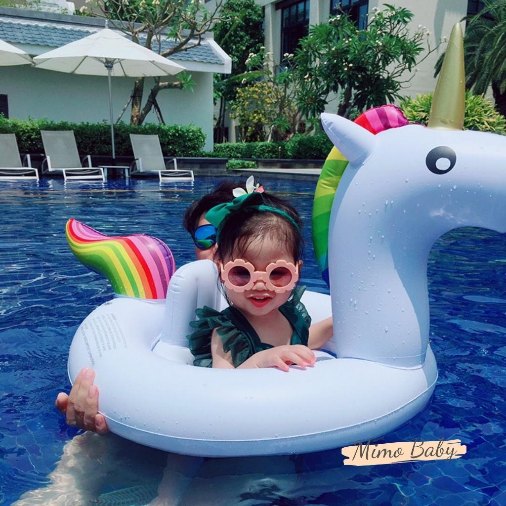 Phao bơi hình kì lân dễ thương, an toàn chống lật cho bé PB09 Mimo Baby