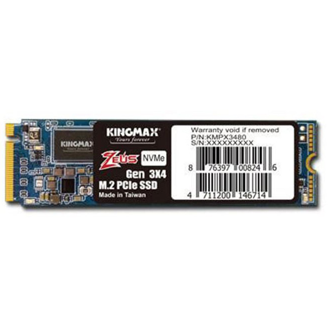 SSD Kingmax Zeus PX3480 256GB M.2 2280 PCIe NVMe Gen 3x4 - Hàng Chính Hãng