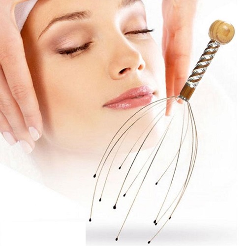 Bút châm cứu laser, dụng cụ bấm huyệt xung điện 3 đầu có sẵn pin+ Tặng kèm cây massage thư giãn, màu ngẫu nhiên