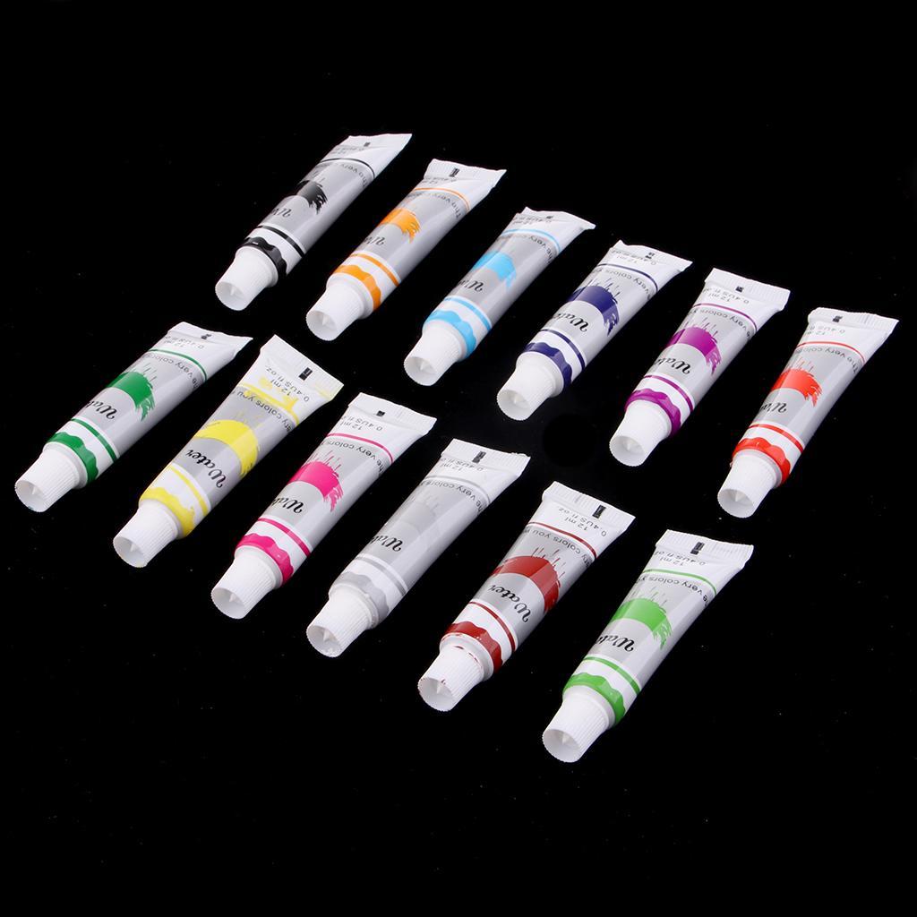 12 Colors Watercolor Paint Set Tube Artist Non Toxic Pigments For Kids Adults Professional Painting on Canvas Wood Clay Ceramic Crafts