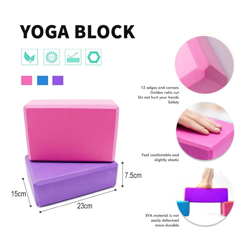 Gạch Tập Yoga,Yoga Blocks,Gối Tập Yoga Xốp Cao Cấp Eva Cứng gấp 3 lần loại gạch tập thông thường Nặng 200g (1 Viên)