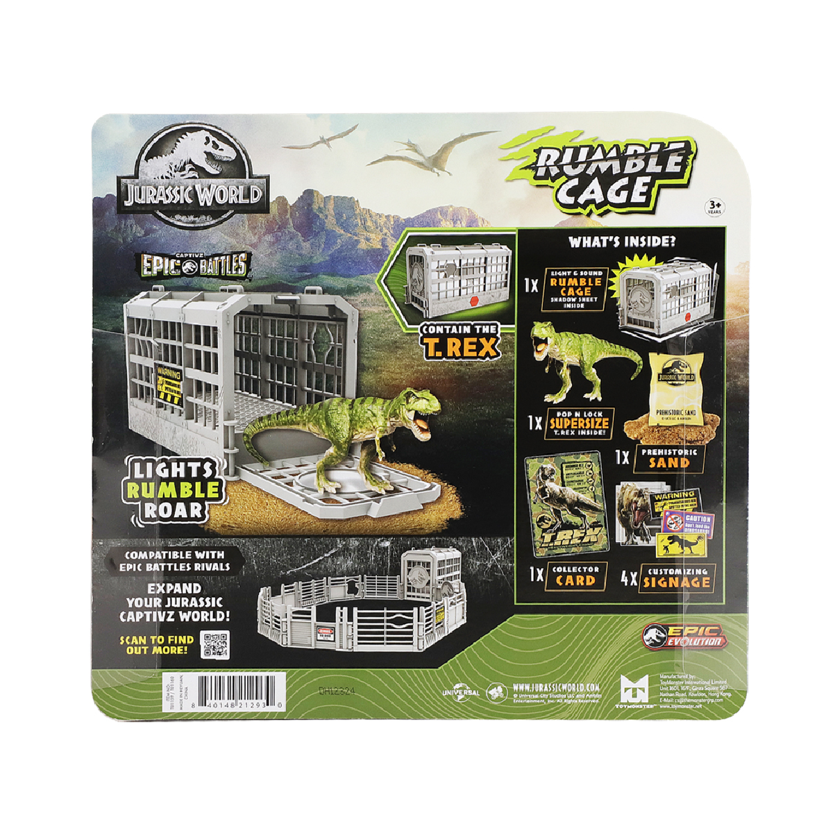 Đồ Chơi Lồng Khủng Long T-Rex Jurassic Có Hiệu Ứng Rung Và Âm Thanh TOY MONSTER T01160
