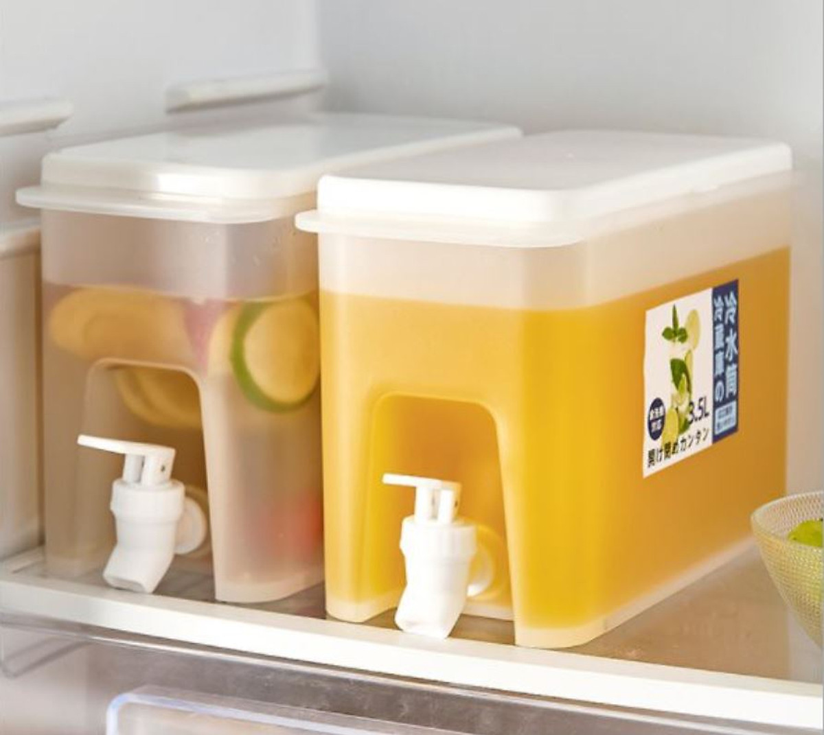 Bình Đựng Nước Có Vòi 3,5L Để Trong Tủ Lạnh Tiện Lợi Đa Năng Ngăn Nắp Loại 1 - Hàng Chính Hãng MINIIN