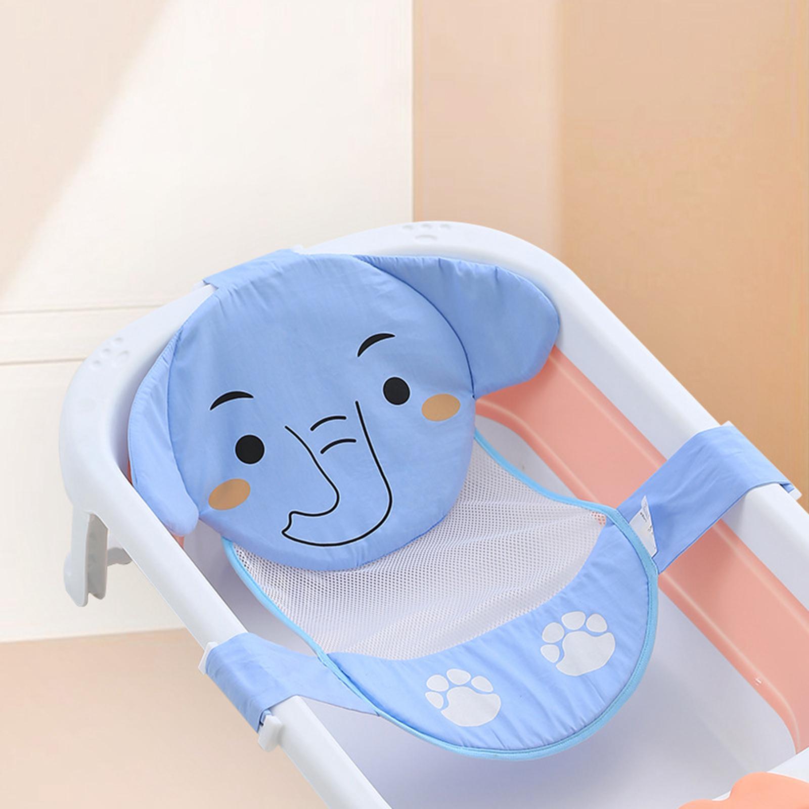 Cute Elephant Baby Bath Pad Infant Bath Support Seat for 0-12M Baby Infant