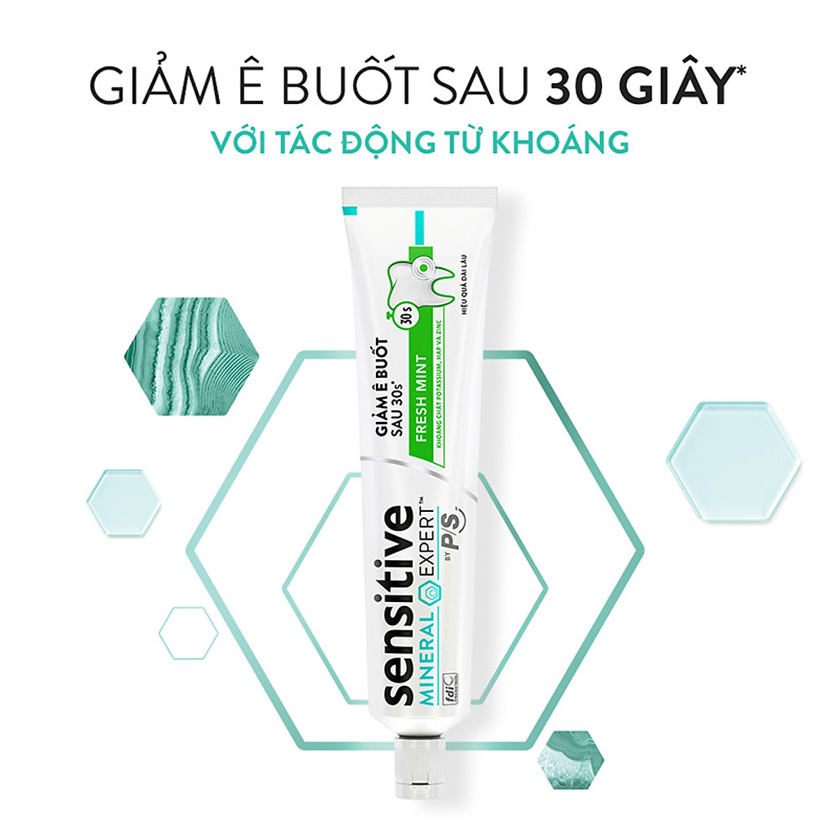 Combo 3 Kem Đánh Răng Sensitive Expert By P/S Fresh Mint Bạc Hà Thơm Mát 100g