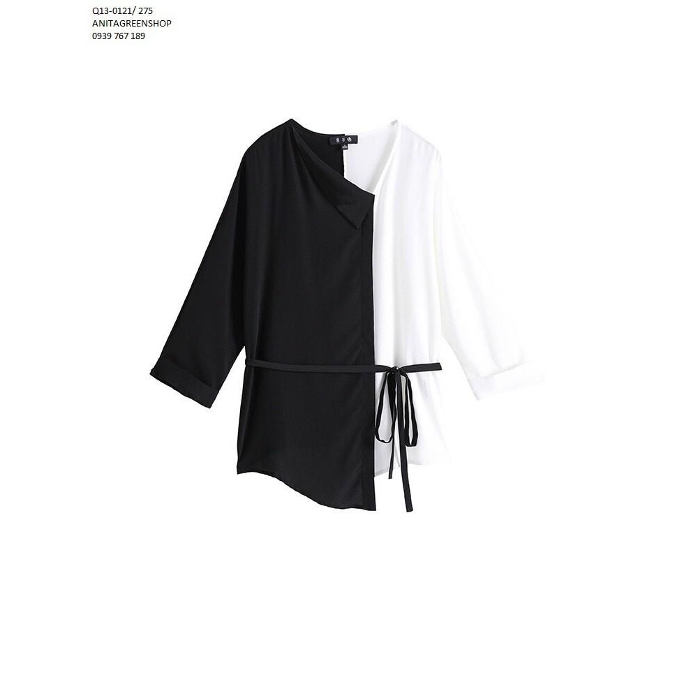 áo kiểu nữ thiết kế vạt xéo (thời trang anitagreen) Q13-0121
