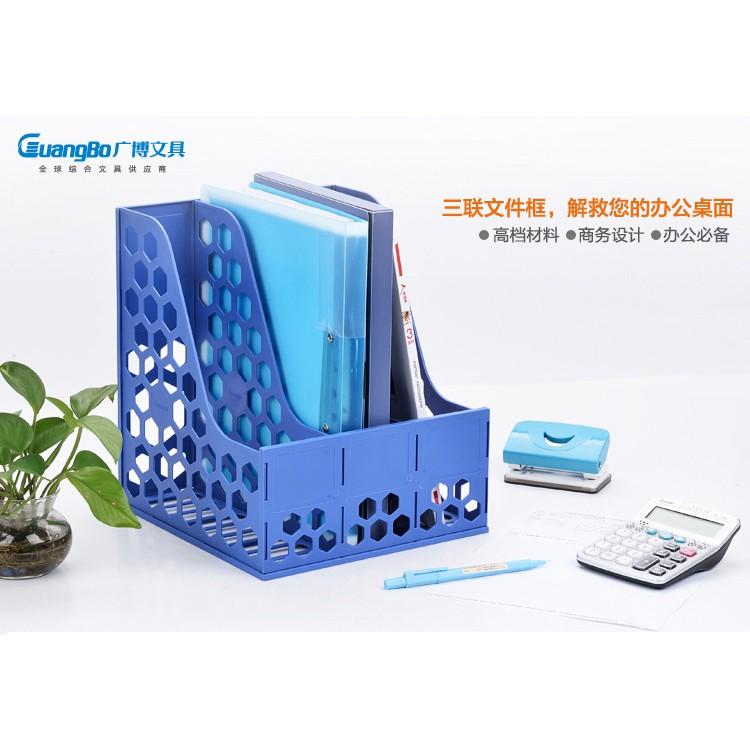 Giá  tài liệu 3 ngăn màu xanh Guangbo WJK9236L