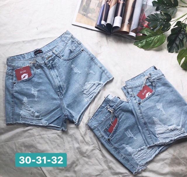 Quần short jean rách size lớn QJ655