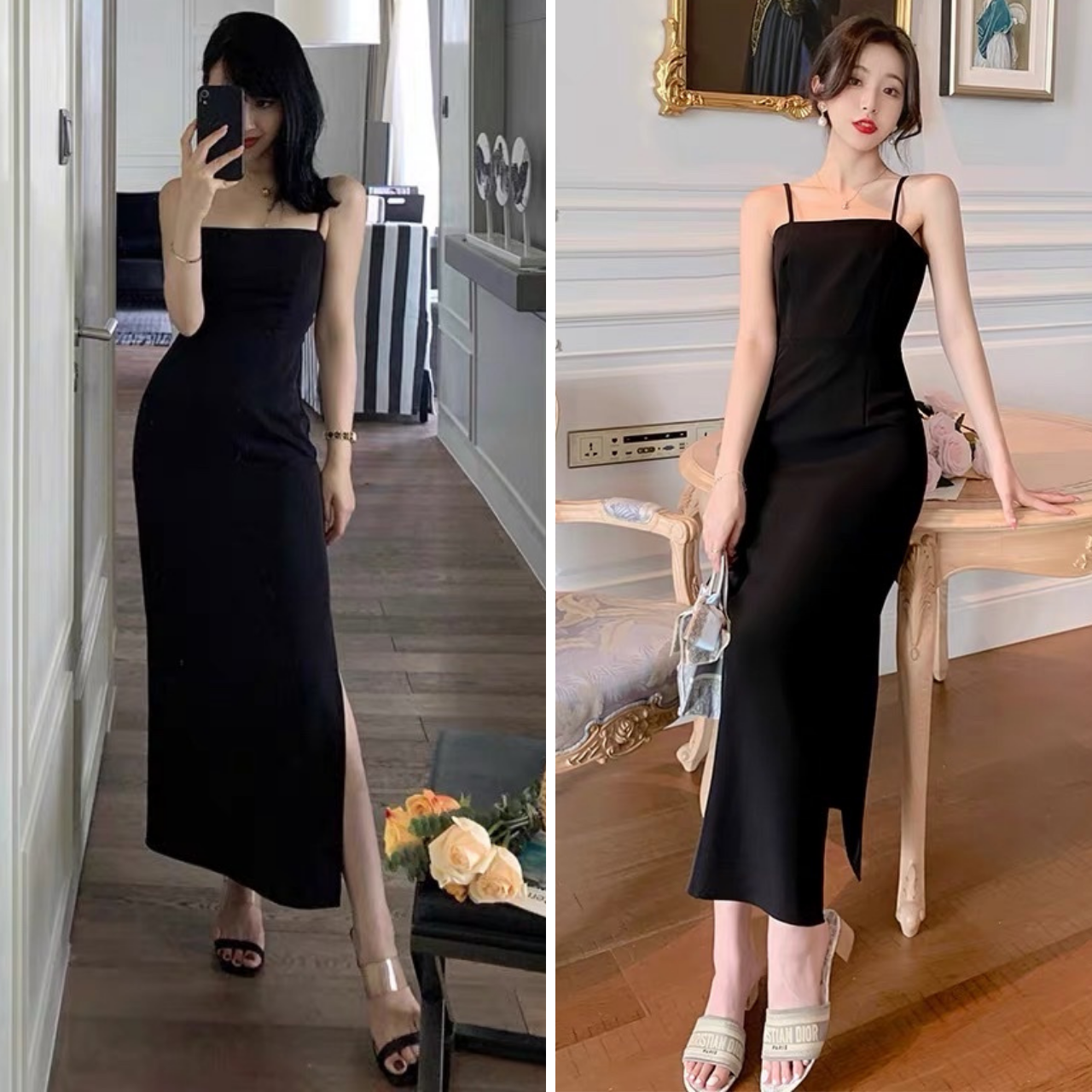 Đầm maxi hai dây dáng chữ A Váy body dáng dài | Shopee Việt Nam