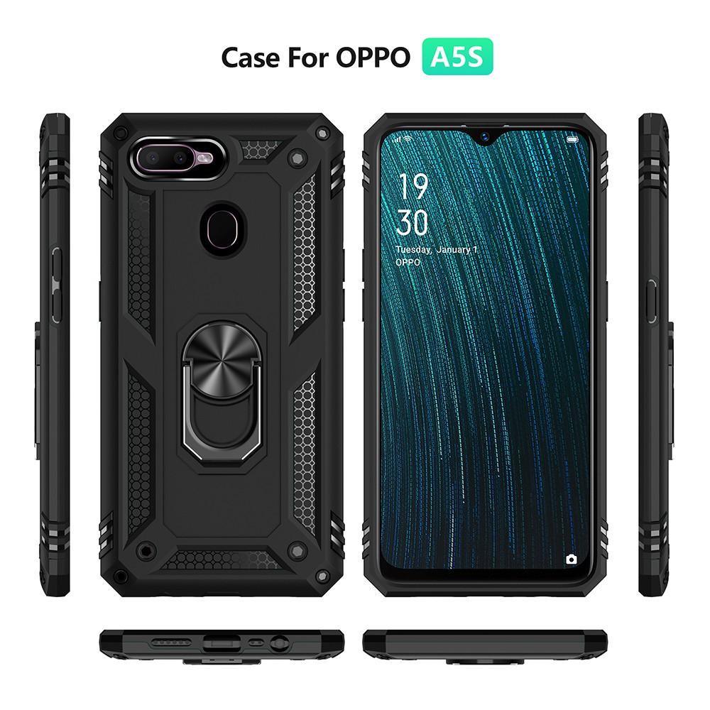 Ốp lưng cho Oppo A5S A7 chống sốc 2 lớp kèm nhẫn iring làm giá đỡ