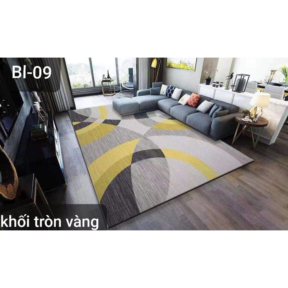 Thảm nỉ BALI trải sàn loại 1m6 x2m3 mẫu lông vũ trắng xám