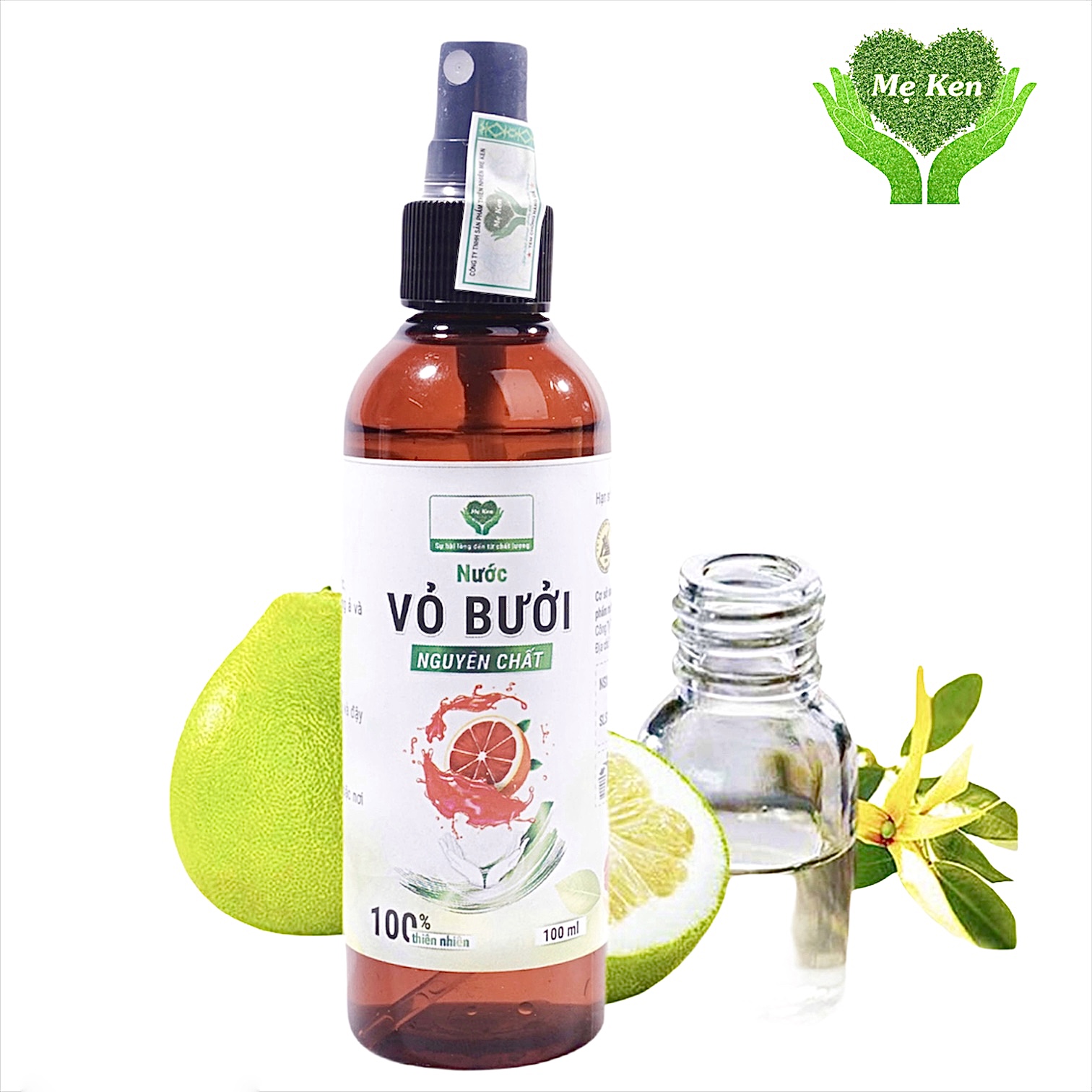 Tinh dầu nước xịt bưởi nguyên chất MẸ KEN 100ml - loại nước xịt bưởi dưỡng tóc