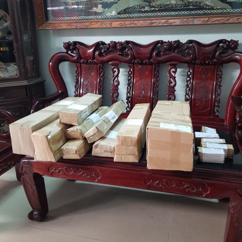 Bao da đựng điêu cày du lịch 45cm ko chân Tặng kèm bịt nõ và nhấc tàn