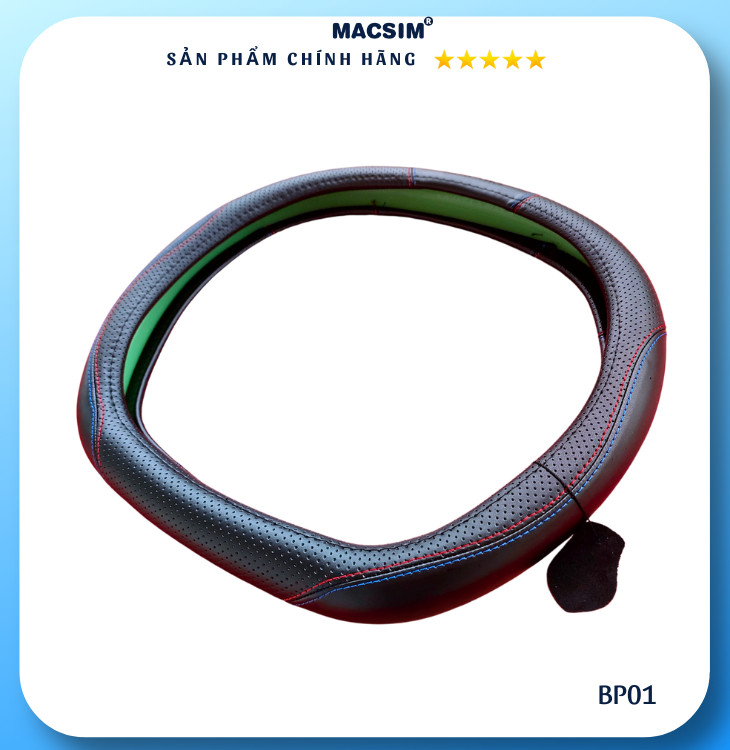 Bọc vô lăng cao cấp Macsim mã BP01 chất liệu da thật 100% - Khâu tay thủ công phù hợp dòng xe Peugeot 2008/3008/5008/408