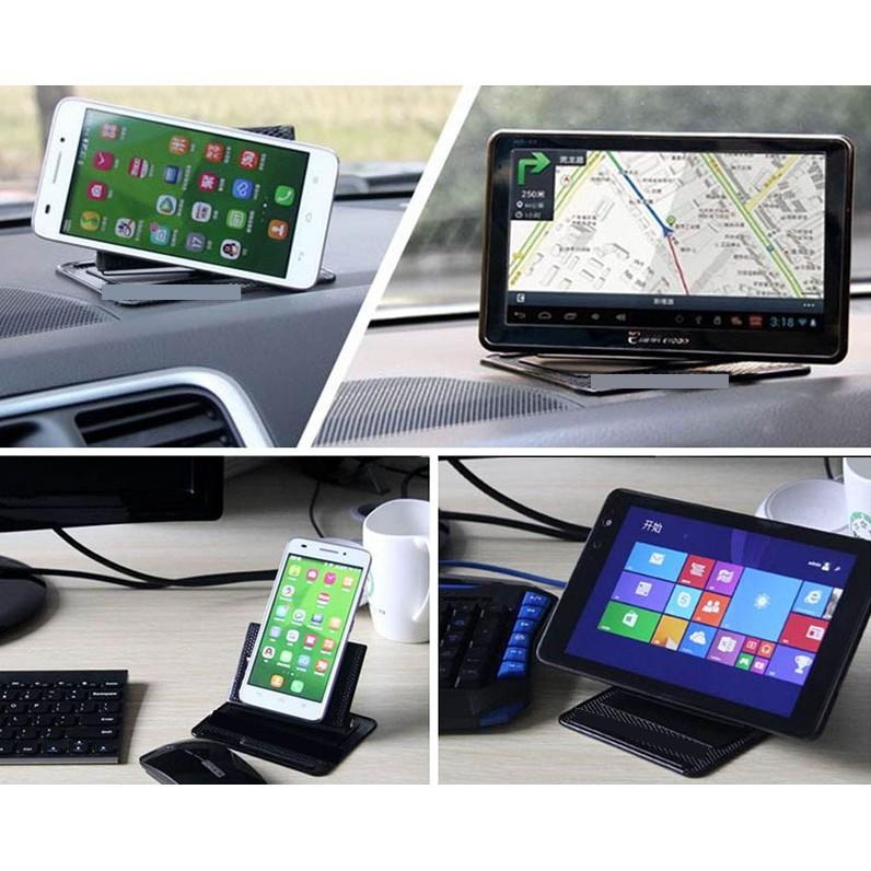Giá đỡ điện Thoại Trên ô Tô, Kim Loại Kết Hợp Tấm Dính Cao Su, Xoay 360 độ