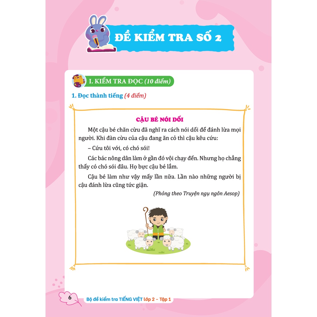 Bộ Đề Kiểm Tra Tiếng Việt Lớp 2 - Tập 1 _MT