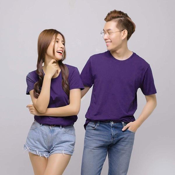 Áo thun cặp tay ngắn Phong cách Hàn Quốc chất Cotton 100%