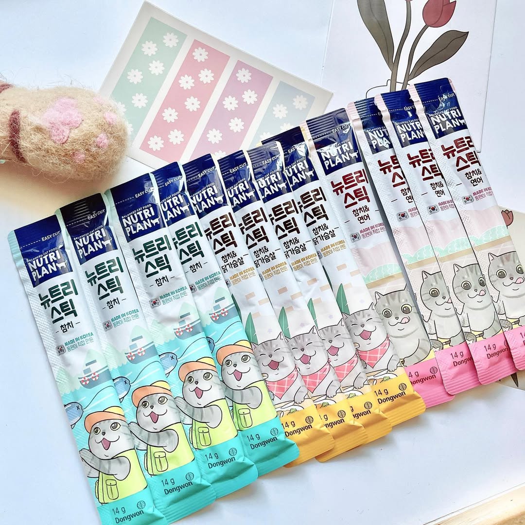 Súp thưởng cho mèo Nutri Plan Stick vị cá ngừ &amp; cá hồi 280g (14g x 20 thanh ) - Cá ngừ &amp; cá hồi