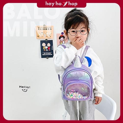 Balo mini unicorn dễ thương phong cách Hàn Quốc siêu nhẹ nhỏ gọn cho bé tuổi mẫu giáo 2022