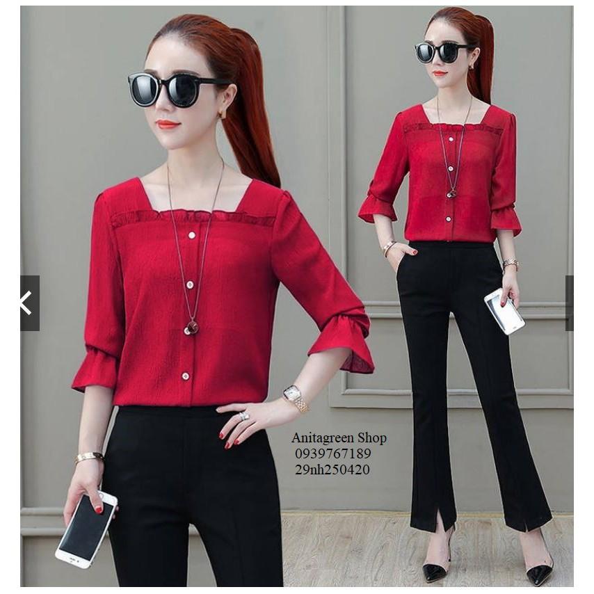 Nh250420-SƠ MI NỮ VIỀN BÈO s-6xl