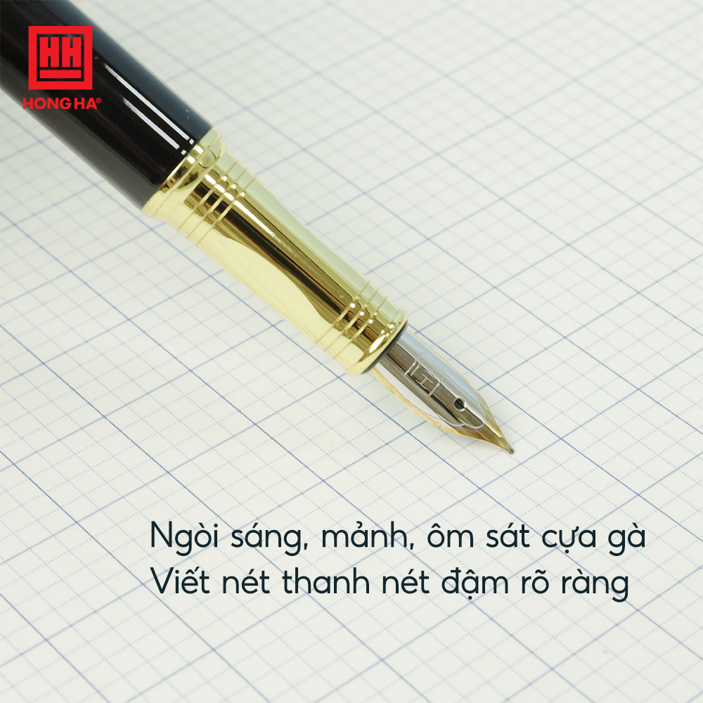 Bút máy nét thanh nét đậm, bút luyện chữ đẹp vỏ kim loại chắc chắn - Hồng Hà - 2283